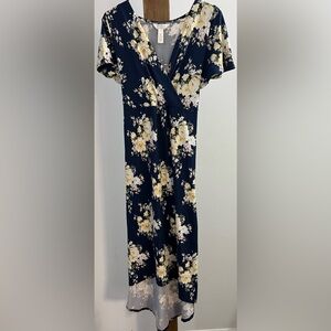 Floral Navy maternity‎ Dress